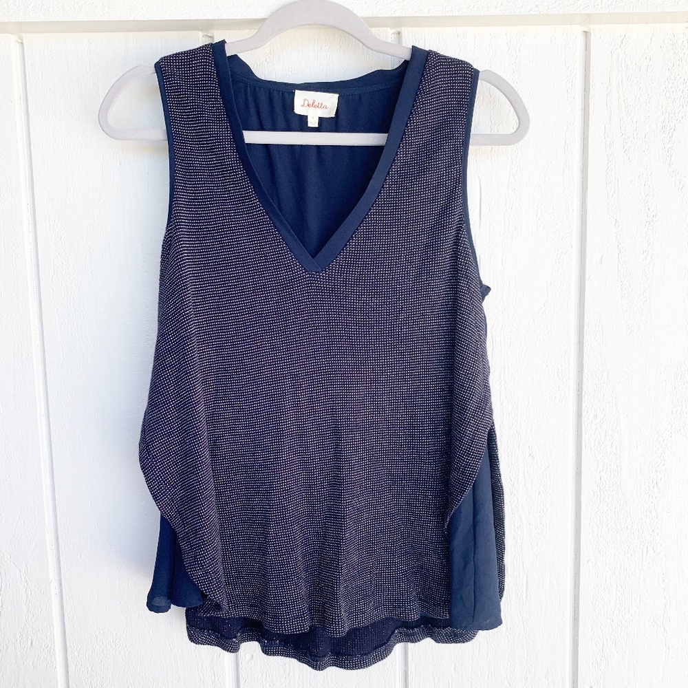 Anthropologie Deletta Lila Layered Tank Top S